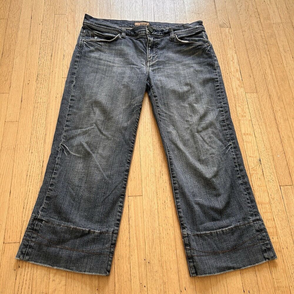 Vintage 90s See Thru Soul Denim Jeans Crop Wide Leg Women's 30 Skate